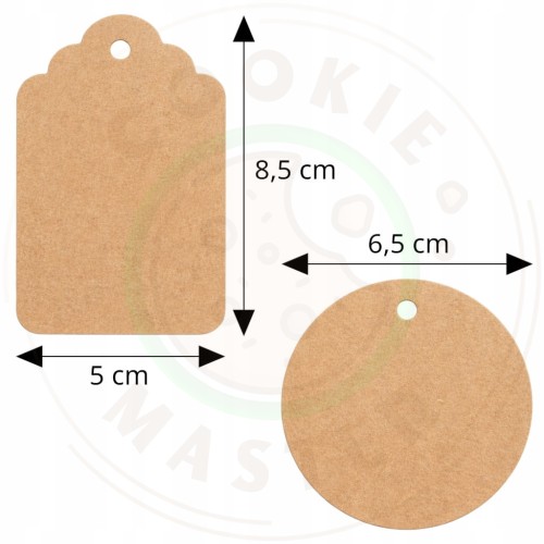 WINIETKI PLAKIETKI ETYKIETY NA ŻYCZENIA PREZENTY EKO + 20szt - 10 KOMPLETÓW