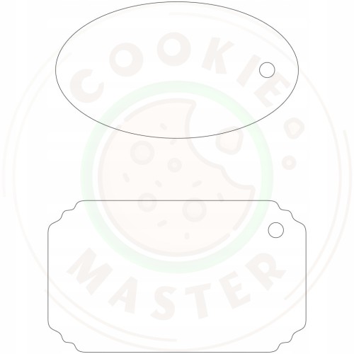 WINIETKI PLAKIETKI ETYKIETY NA ŻYCZENIA PREZENTY BIAŁE 20szt - 10 KOMPLETÓW