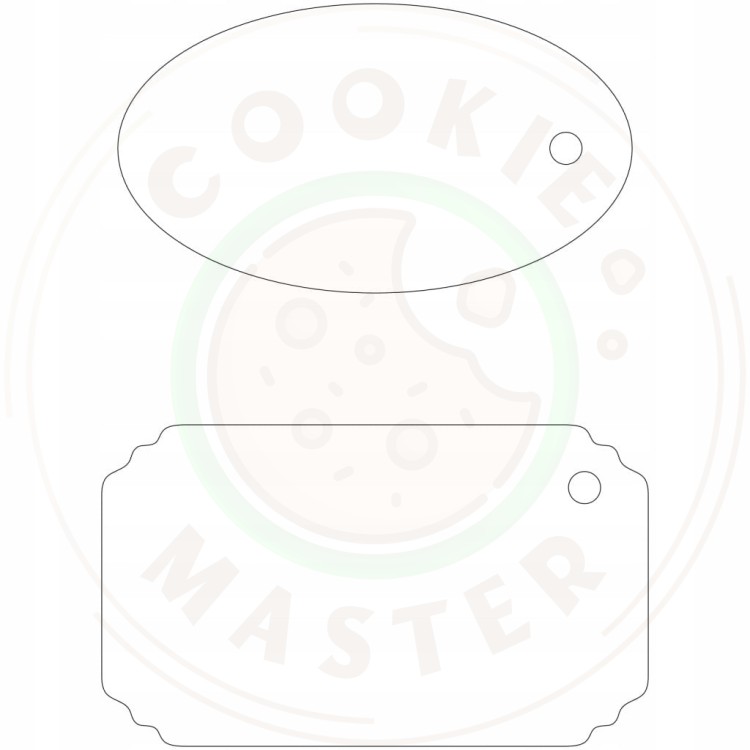 WINIETKI PLAKIETKI ETYKIETY NA ŻYCZENIA PREZENTY BIAŁE 20szt - 10 KOMPLETÓW