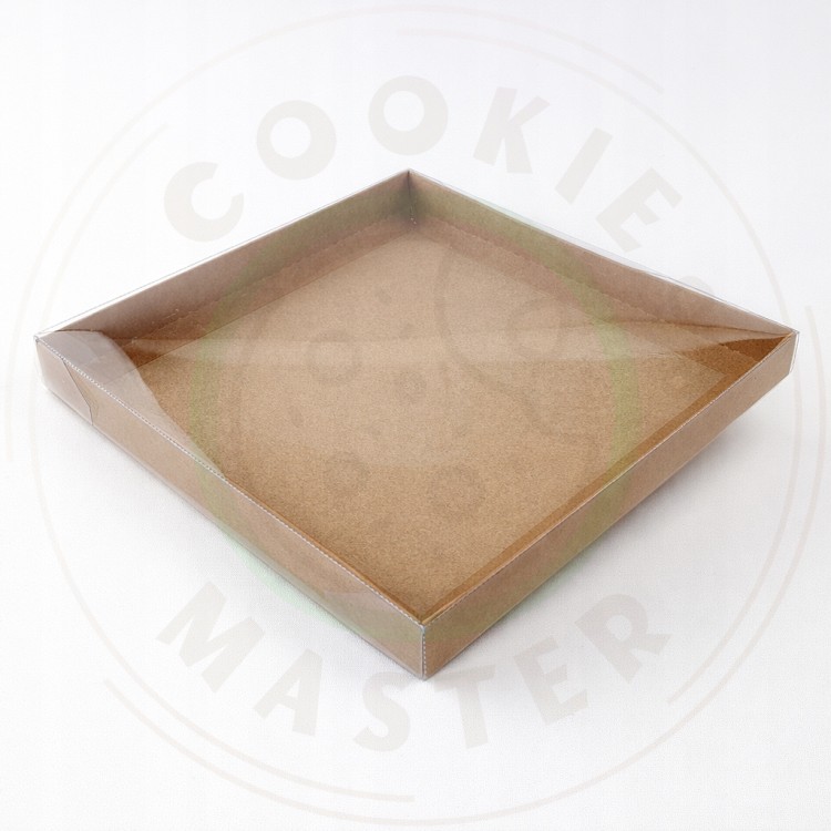 PUDEŁKO PRZEZROCZYSTE KARTONIK NA PREZENTY CIASTKA PIERNIKI EKO + 21x21x2cm