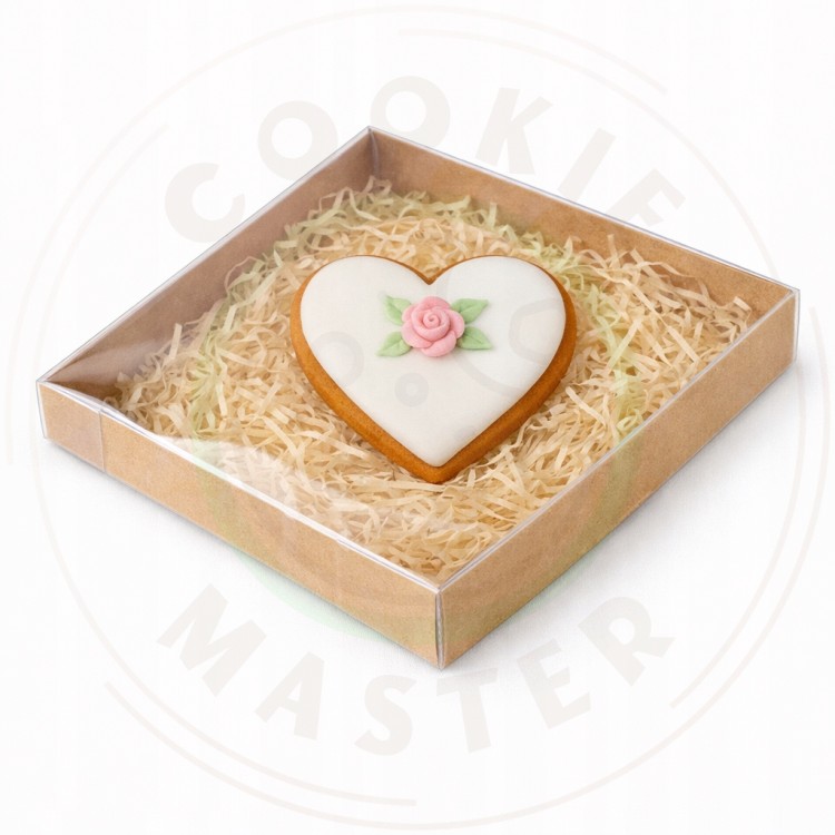 PUDEŁKO PRZEZROCZYSTE KARTONIK NA PREZENTY CIASTKA PIERNIKI EKO + 15×15×2cm