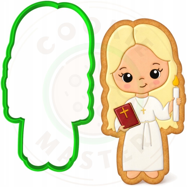 FOREMKA Wykrawacz do Ciastek i Pierników KOMUNIA Dziewczynka z biblią 12cm