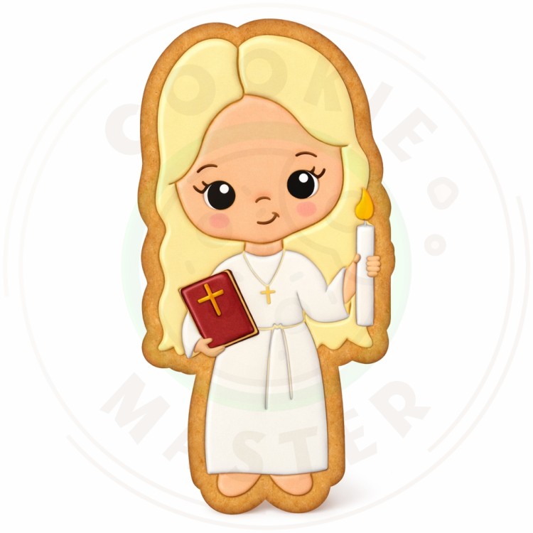 FOREMKA Wykrawacz do Ciastek i Pierników KOMUNIA Dziewczynka z biblią 12cm