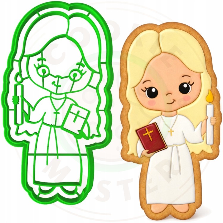 FOREMKA Wykrawacz do Ciastek i Pierników KOMUNIA Dziewczynka z biblią 12cm