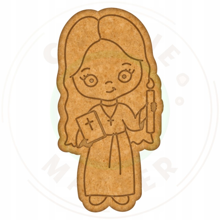 FOREMKA Wykrawacz do Ciastek i Pierników KOMUNIA Dziewczynka z biblią 12cm