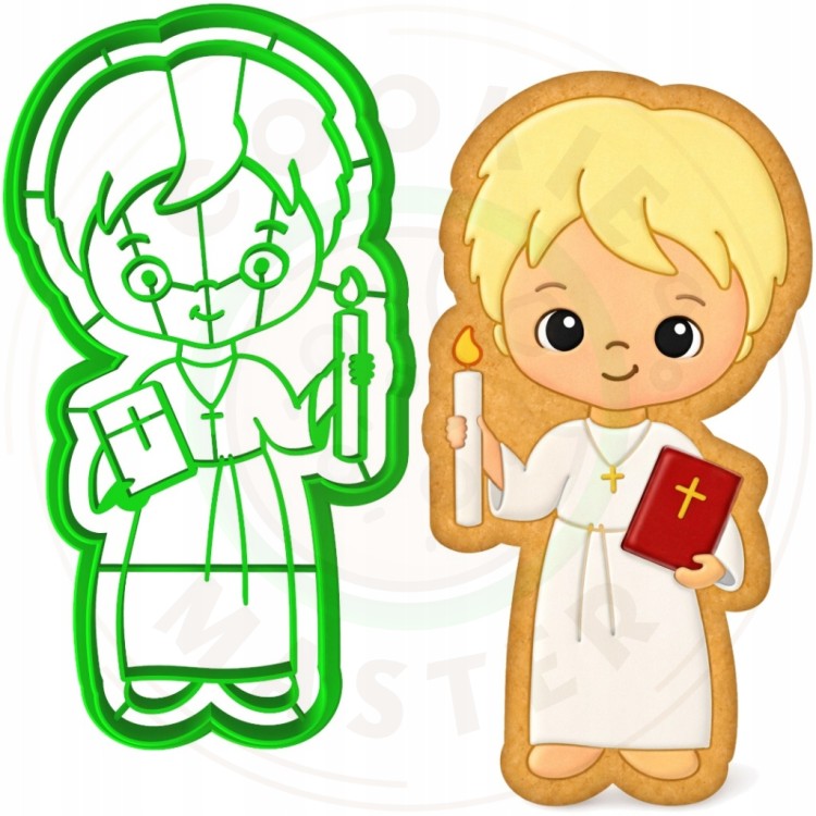 FOREMKA Wykrawacz do Ciastek i Pierników KOMUNIA - Chłopiec z biblią 12cm