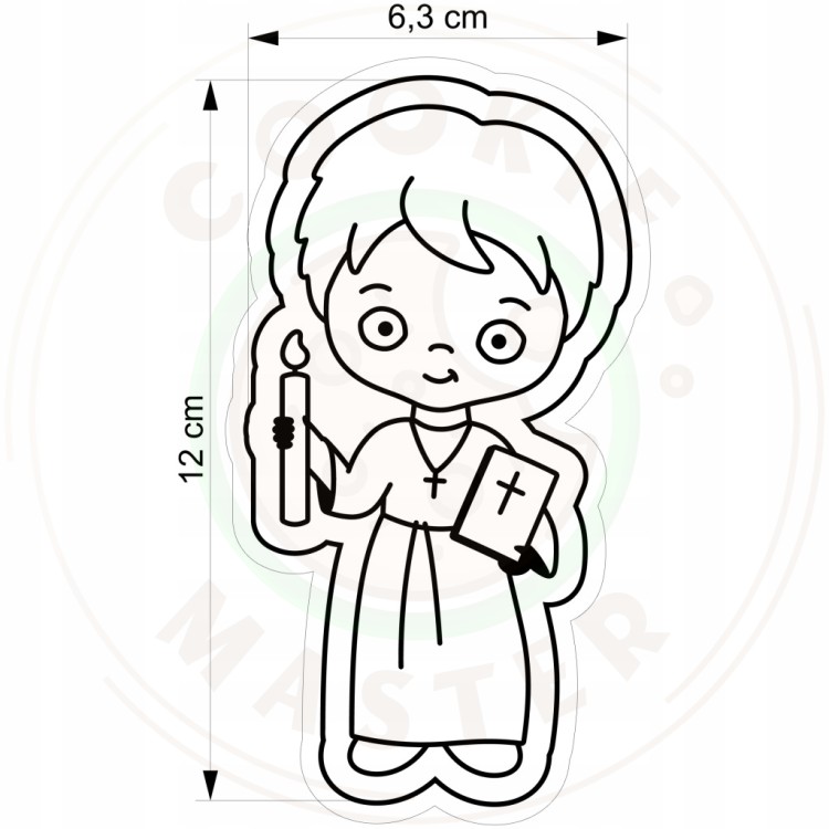 FOREMKA Wykrawacz do Ciastek i Pierników KOMUNIA - Chłopiec z biblią 12cm