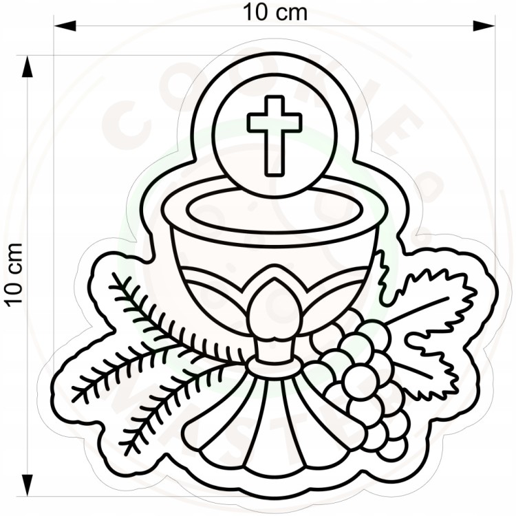FOREMKA Wykrawacz do Ciastek i Pierników KOMUNIA - Kielich z hostią 10cm
