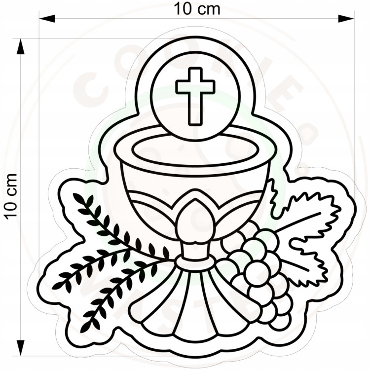 FOREMKA Wykrawacz do Ciastek i Pierników KOMUNIA - Kielich z hostią 10cm