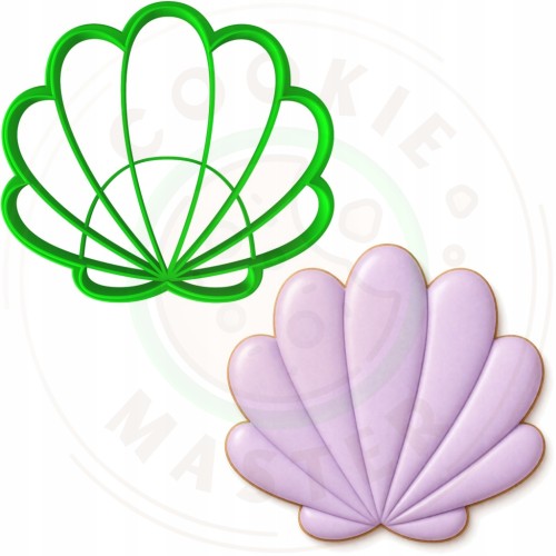 FOREMKA Wykrawacz do Pierników ZWIERZĘTA MORZE Małż Przegrzebek MUSZLA 8cm