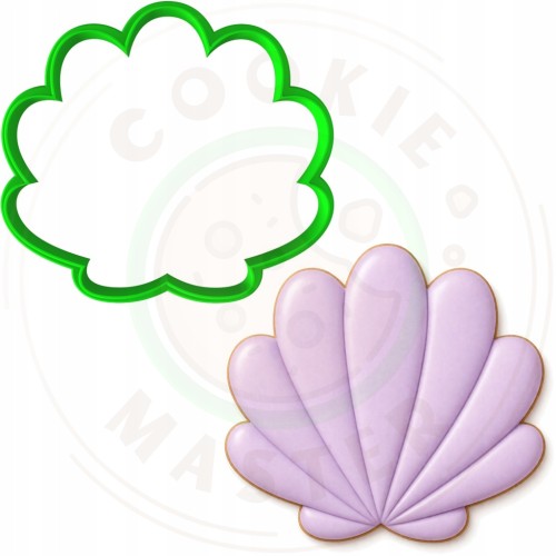 FOREMKA Wykrawacz do Pierników ZWIERZĘTA MORZE Małż Przegrzebek MUSZLA 8cm