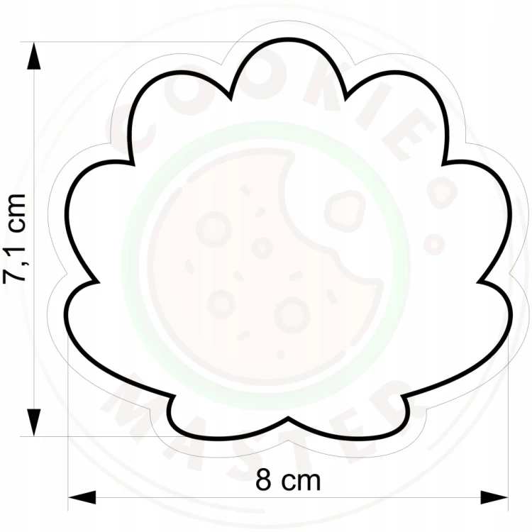 FOREMKA Wykrawacz do Pierników ZWIERZĘTA MORZE Małż Przegrzebek MUSZLA 8cm