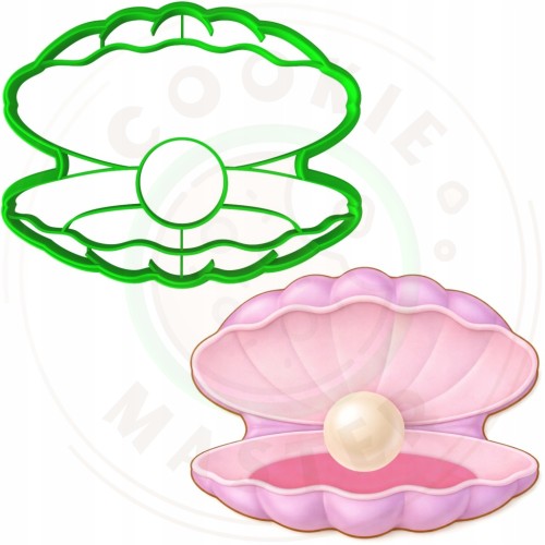 FOREMKA Wykrawacz do Pierników ZWIERZĘTA MORZE Ostryga MUSZLA Z PERŁĄ 10cm