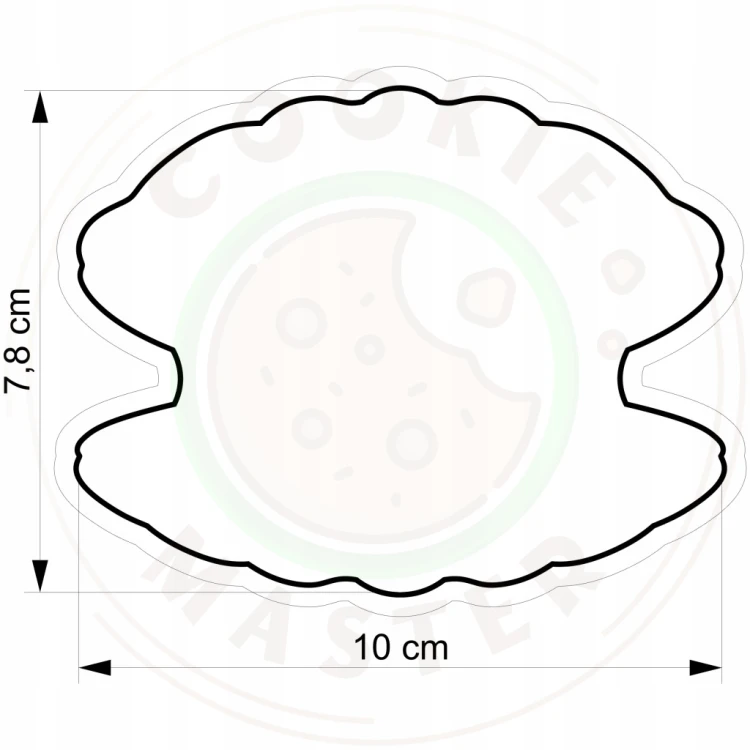 FOREMKA Wykrawacz do Pierników ZWIERZĘTA MORZE Ostryga MUSZLA Z PERŁĄ 10cm