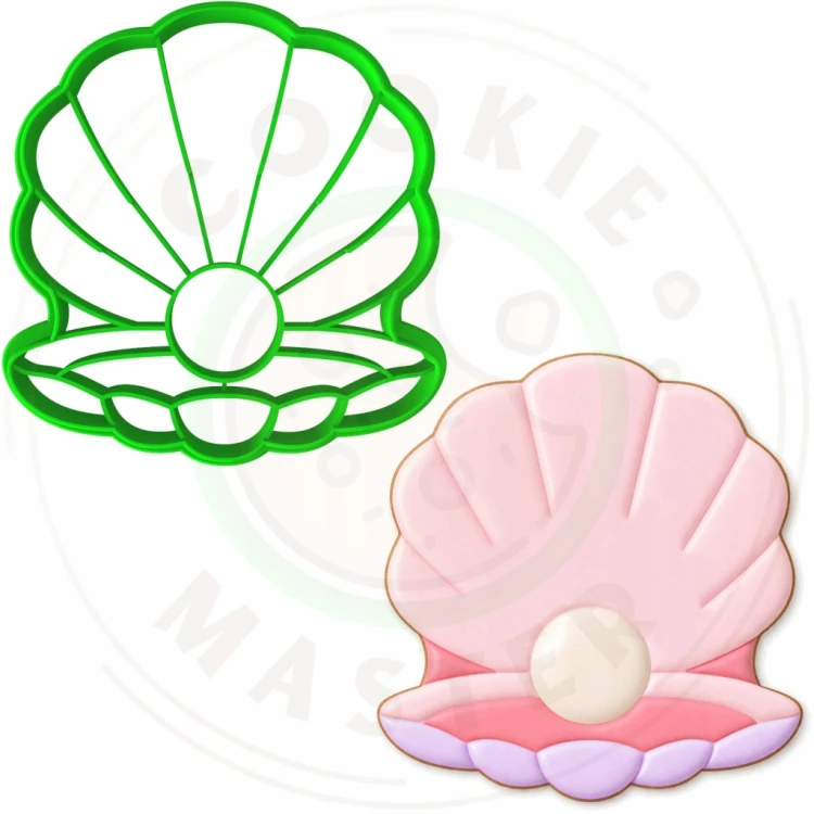 FOREMKA Wykrawacz do Pierników ZWIERZĘTA MORSKIE Ostryga MUSZLA Z PERŁĄ 8cm