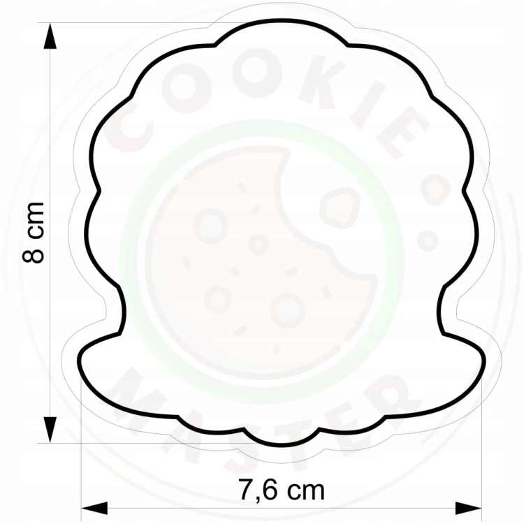 FOREMKA Wykrawacz do Pierników ZWIERZĘTA MORSKIE Ostryga MUSZLA Z PERŁĄ 8cm