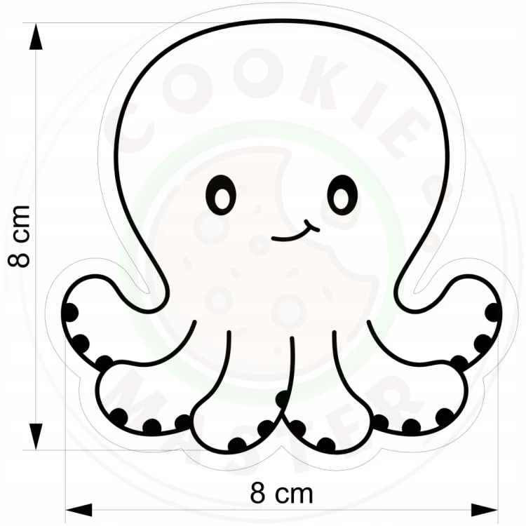FOREMKA Wykrawacz do Pierników ZWIERZĘTA MORSKIE Lato - OŚMIORNICA 8cm