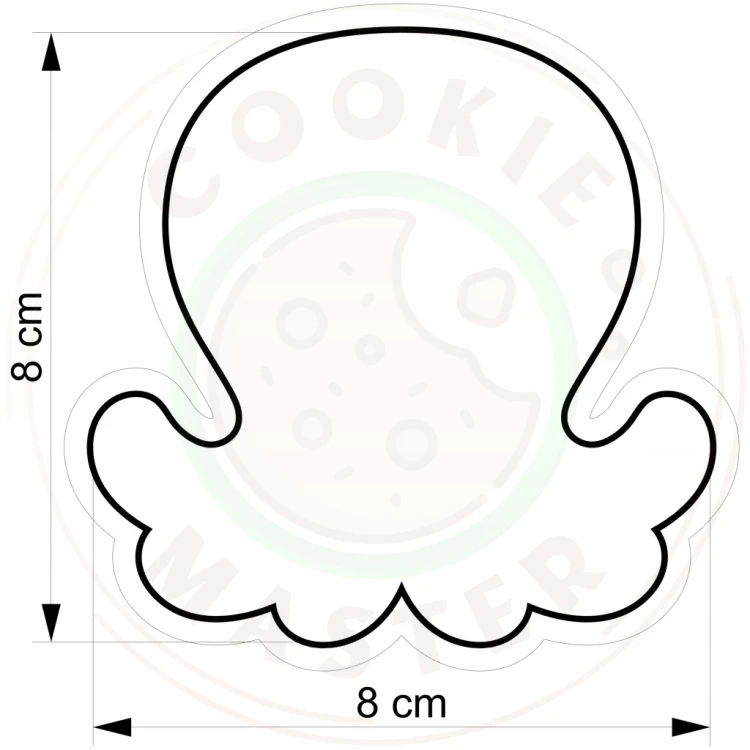 FOREMKA Wykrawacz do Pierników ZWIERZĘTA MORSKIE Lato - OŚMIORNICA 8cm