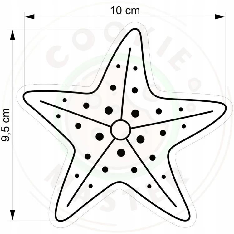 FOREMKA Wykrawacz do Pierników ZWIERZĘTA MORSKIE Lato - ROZGWIAZDA 10cm