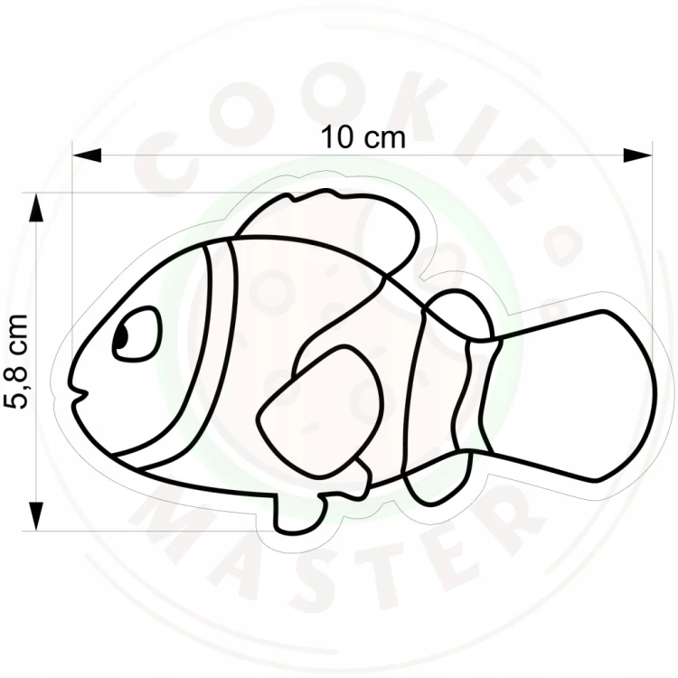 FOREMKA Wykrawacz do Pierników ZWIERZĘTA MORSKIE - BŁAZENKA RYBKA NEMO 10cm