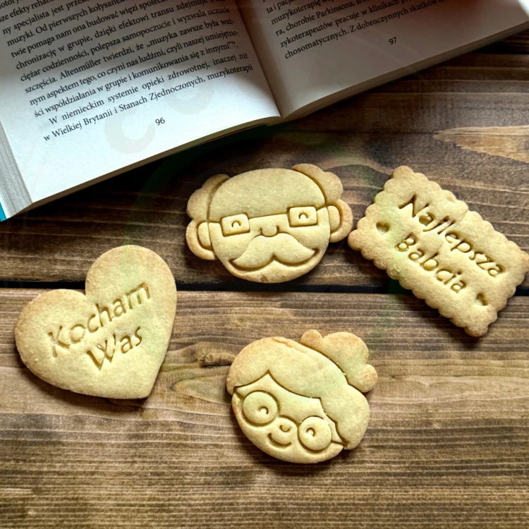 FOREMKA Wykrawacz do Pierników na DZIEŃ BABCI DZIADKA Przetwory SŁOIK 10cm