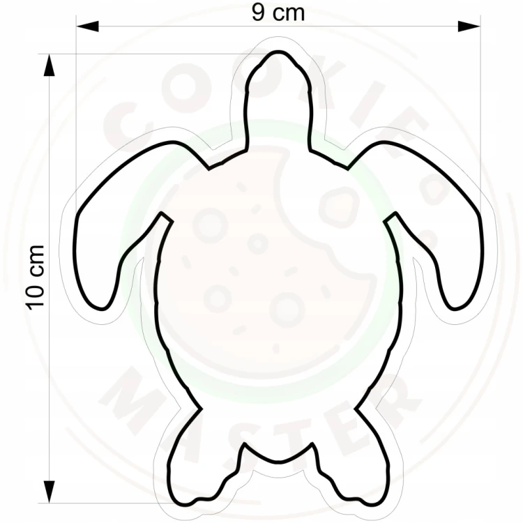 FOREMKA Wykrawacz do Pierników Lato ZWIERZĘTA MORSKIE - ŻÓŁW WODNY 10cm