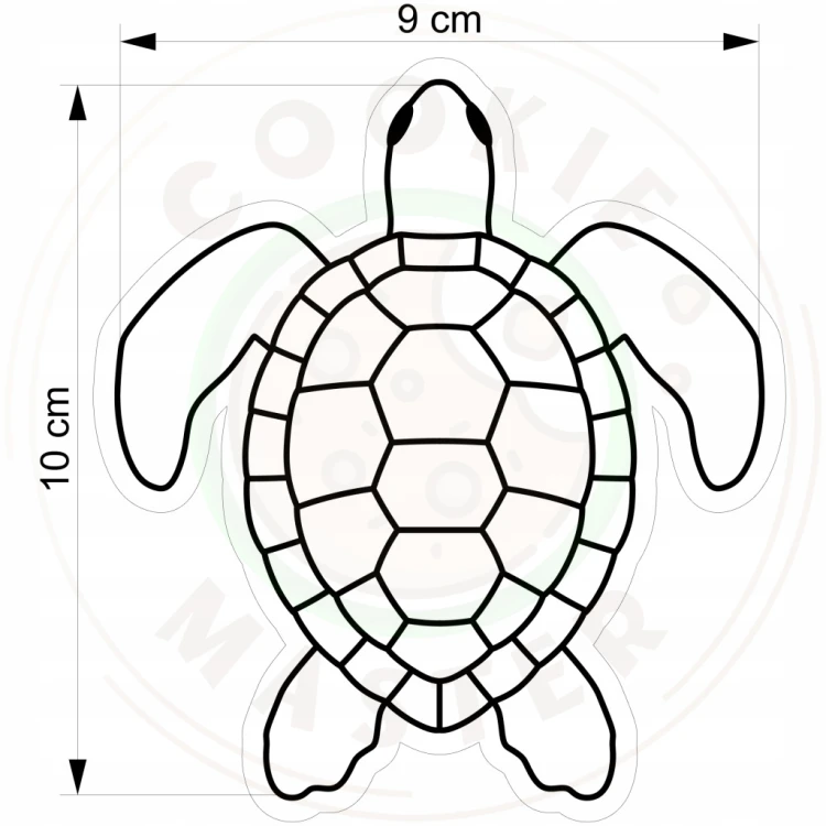 FOREMKA Wykrawacz do Pierników Lato ZWIERZĘTA MORSKIE - ŻÓŁW WODNY 10cm