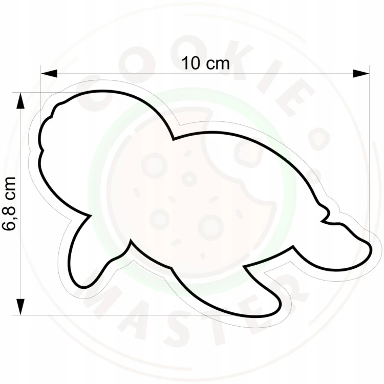 FOREMKA Wykrawacz do Pierników Lato ZWIERZĘTA MORSKIE - ŻÓŁW WODNY 10cm