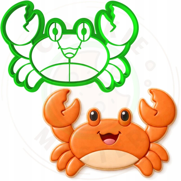 FOREMKA Wykrawacz do Pierników Lato ZWIERZĘTA MORSKIE KRAB 10cm + PRZEPISY