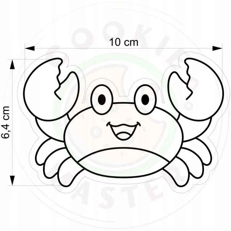 FOREMKA Wykrawacz do Pierników Lato ZWIERZĘTA MORSKIE KRAB 10cm + PRZEPISY