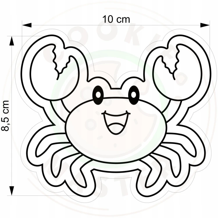 FOREMKA Wykrawacz do Pierników Lato ZWIERZĘTA MORSKIE KRAB 10cm + PRZEPISY