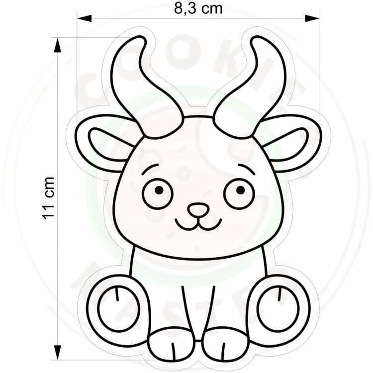 FOREMKA Wykrawacz do Pierników Lato ZWIERZĘTA AFRYKA SAFARI ANTYLOPA 11cm