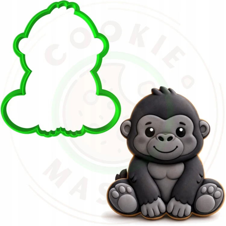 FOREMKA Wykrawacz do Pierników Lato ZWIERZĘTA AFRYKA GORYL 9cm + Przepisy