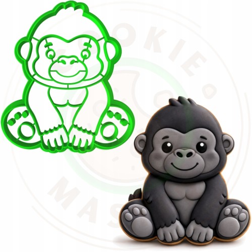 FOREMKA Wykrawacz do Pierników Lato ZWIERZĘTA AFRYKA GORYL 9cm + Przepisy