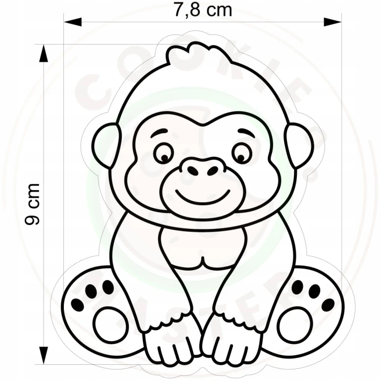 FOREMKA Wykrawacz do Pierników Lato ZWIERZĘTA AFRYKA GORYL 9cm + Przepisy