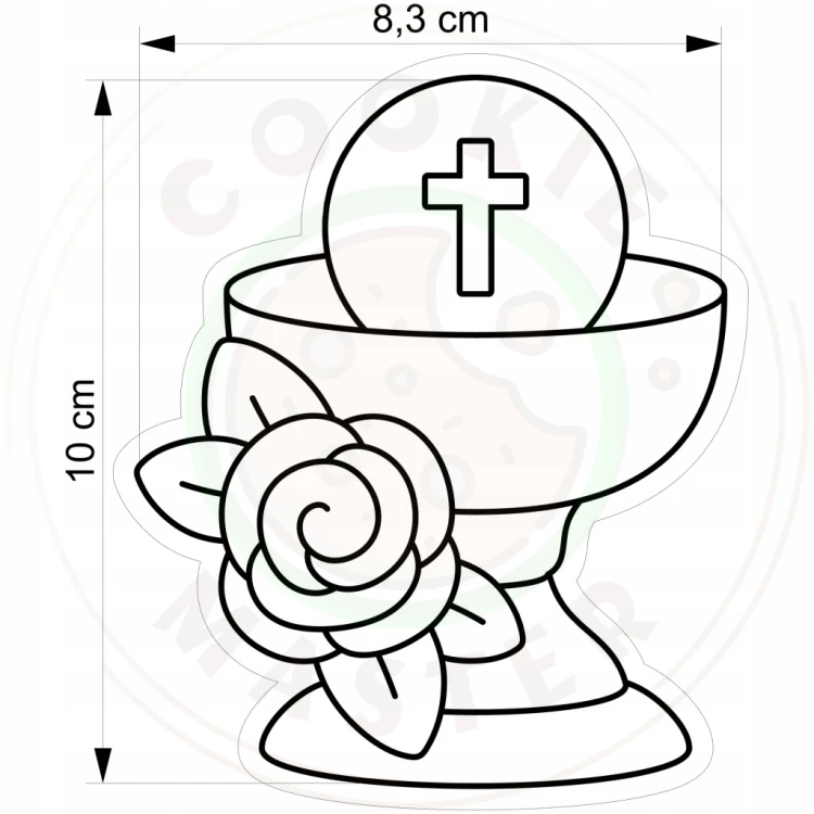 FOREMKA Wykrawacz do Pierników KOMUNIA - Kielich z hostią 10cm + Przepisy