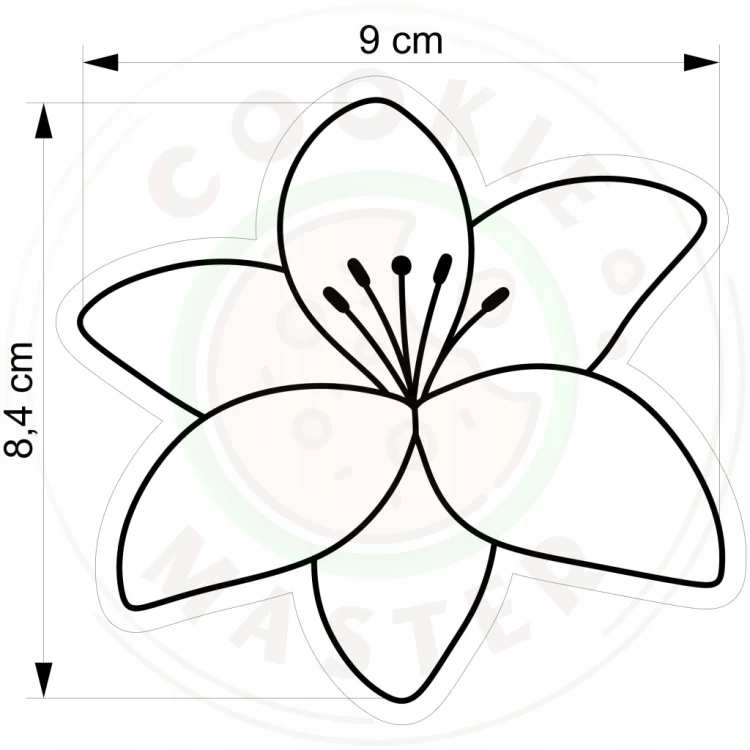 FOREMKA WIELKANOCNA Wykrawacz Pierników WIELKANOC Kwiat Lilia KWIATEK 9cm