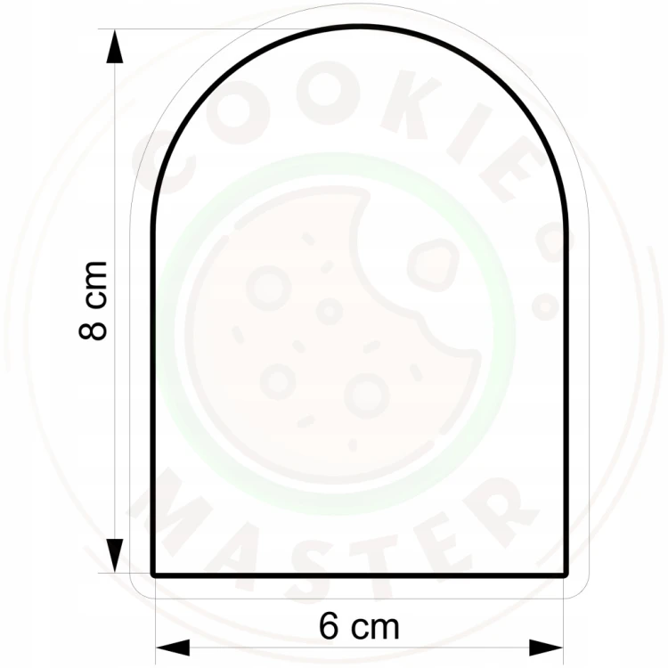 FOREMKA Wykrawacz Pierników KOMUNIA - Etykieta Plakietka Ramka życzenia 8cm