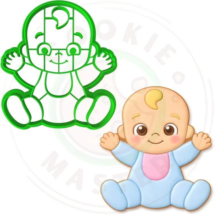 FOREMKA Wykrawacz do Pierników BABY SHOWER Bociankowe BOBAS 9cm + Przepisy