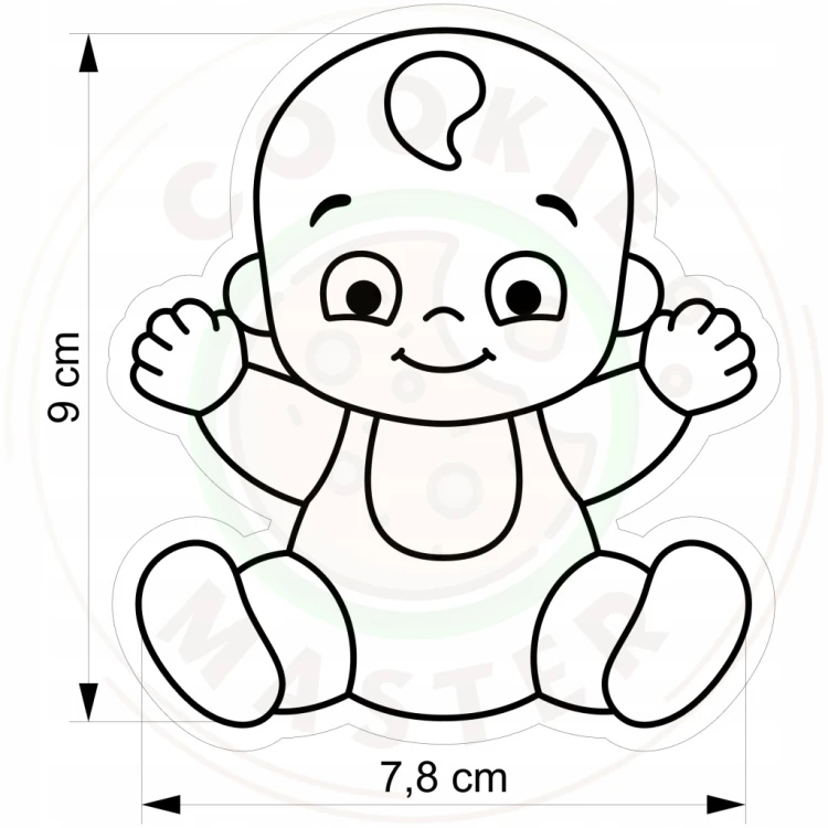 FOREMKA Wykrawacz do Pierników BABY SHOWER Bociankowe BOBAS 9cm + Przepisy