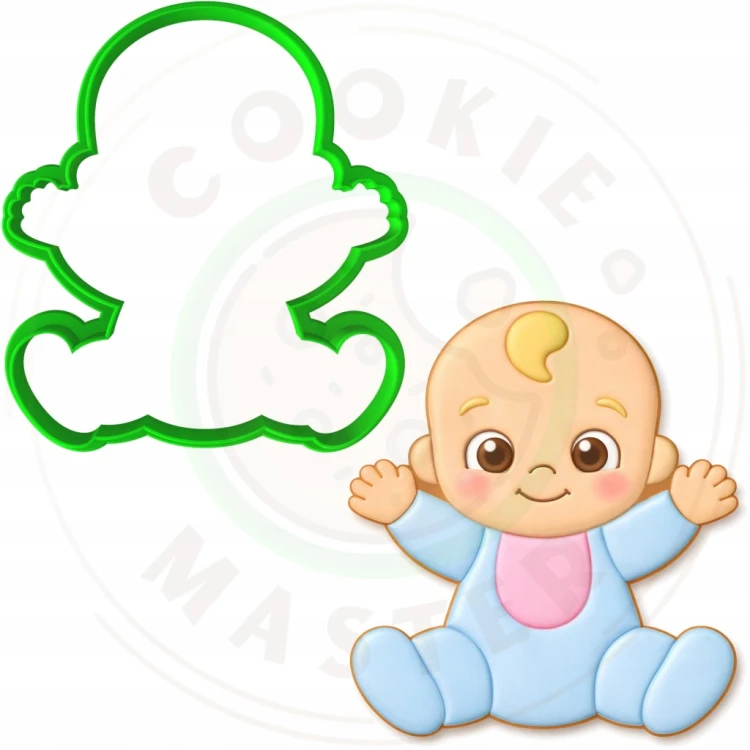 FOREMKA Wykrawacz do Pierników BABY SHOWER Bociankowe BOBAS 9cm + Przepisy