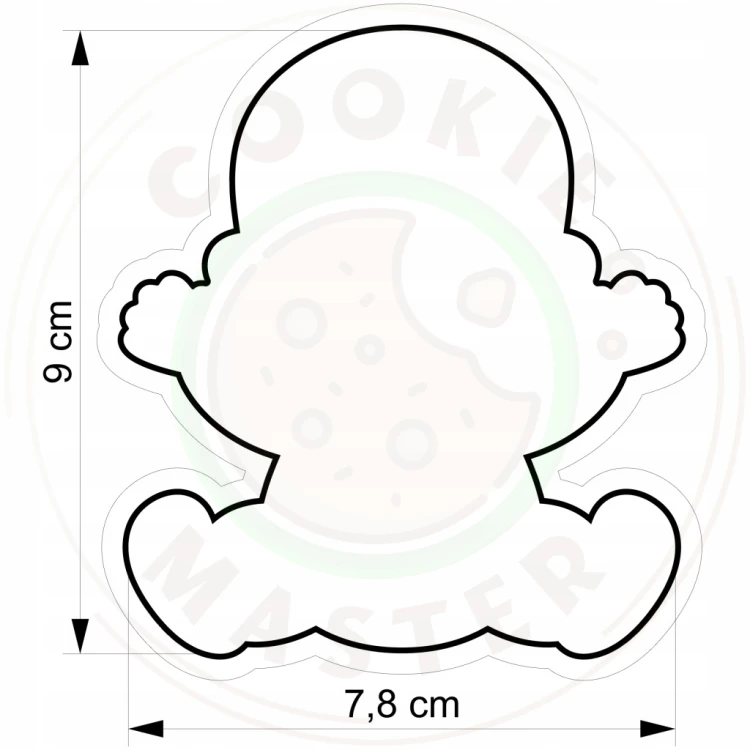 FOREMKA Wykrawacz do Pierników BABY SHOWER Bociankowe BOBAS 9cm + Przepisy