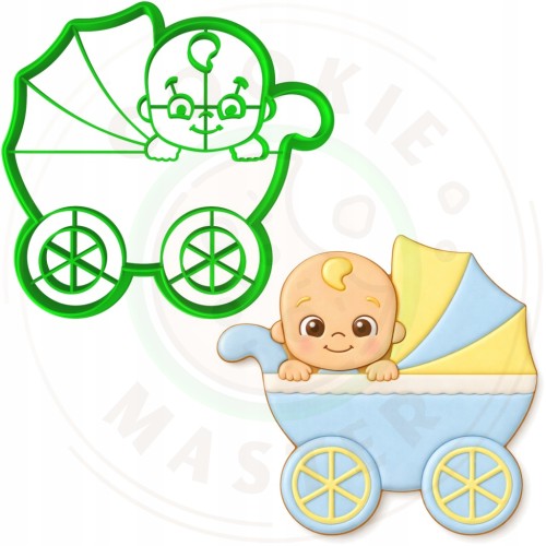 FOREMKA Wykrawacz do Pierników BABY SHOWER Bociankowe BOBAS WÓZEK 9,5cm