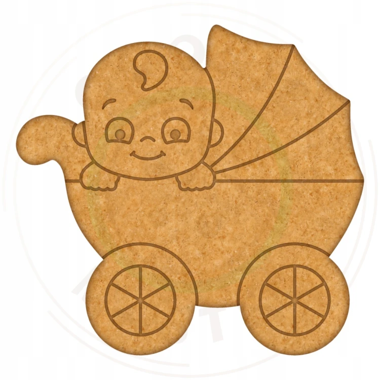FOREMKA Wykrawacz do Pierników BABY SHOWER Bociankowe BOBAS WÓZEK 9,5cm