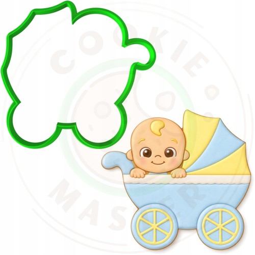 FOREMKA Wykrawacz do Pierników BABY SHOWER Bociankowe BOBAS WÓZEK 9,5cm