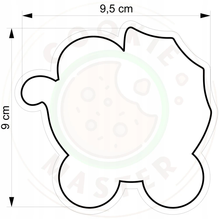 FOREMKA Wykrawacz do Pierników BABY SHOWER Bociankowe BOBAS WÓZEK 9,5cm