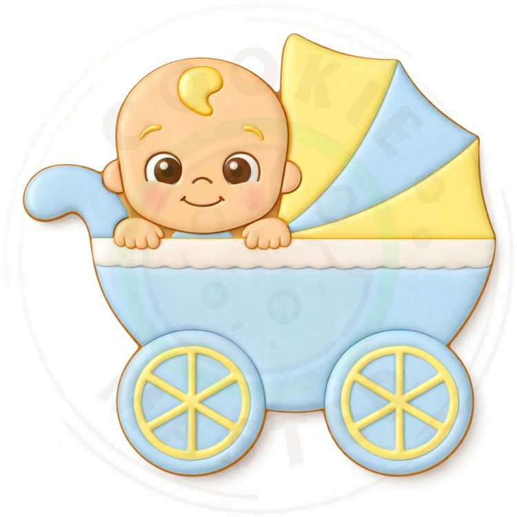 FOREMKA Wykrawacz do Pierników BABY SHOWER Bociankowe BOBAS WÓZEK 9,5cm