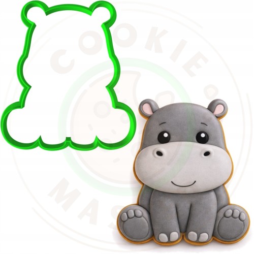 FOREMKA Wykrawacz do Pierników ZWIERZĘTA AFRYKA HIPOPOTAM 9cm + Przepisy