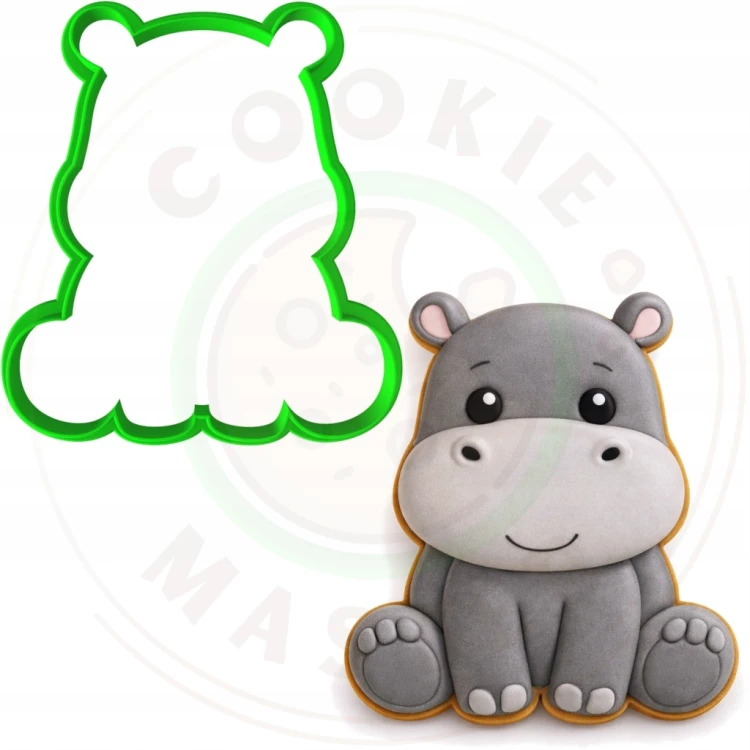 FOREMKA Wykrawacz do Pierników ZWIERZĘTA AFRYKA HIPOPOTAM 9cm + Przepisy