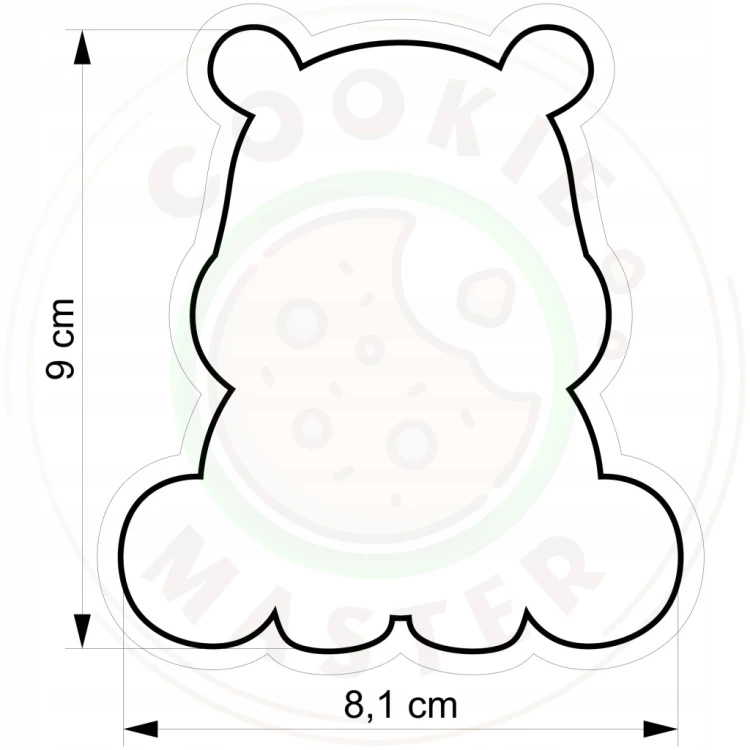 FOREMKA Wykrawacz do Pierników ZWIERZĘTA AFRYKA HIPOPOTAM 9cm + Przepisy